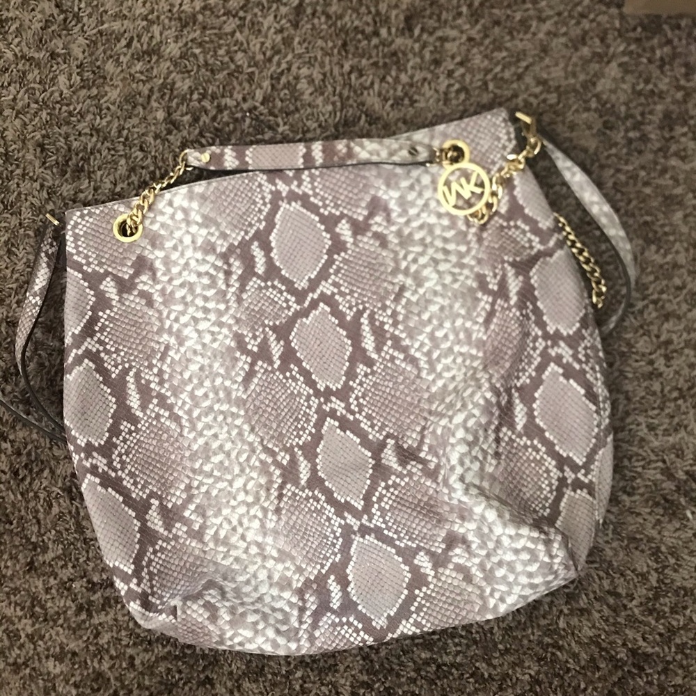 Michael Kors Snake Skin Print Handbag